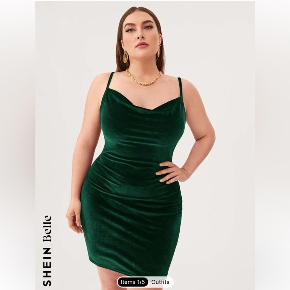 Emerald Green Velvet Dress